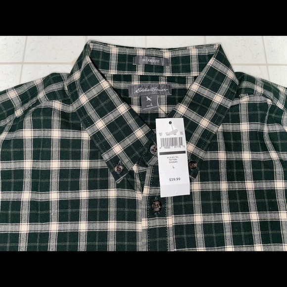 Eddie Bauer Evergreen Plaid Shirt - Size Large - Picture 4 of 8